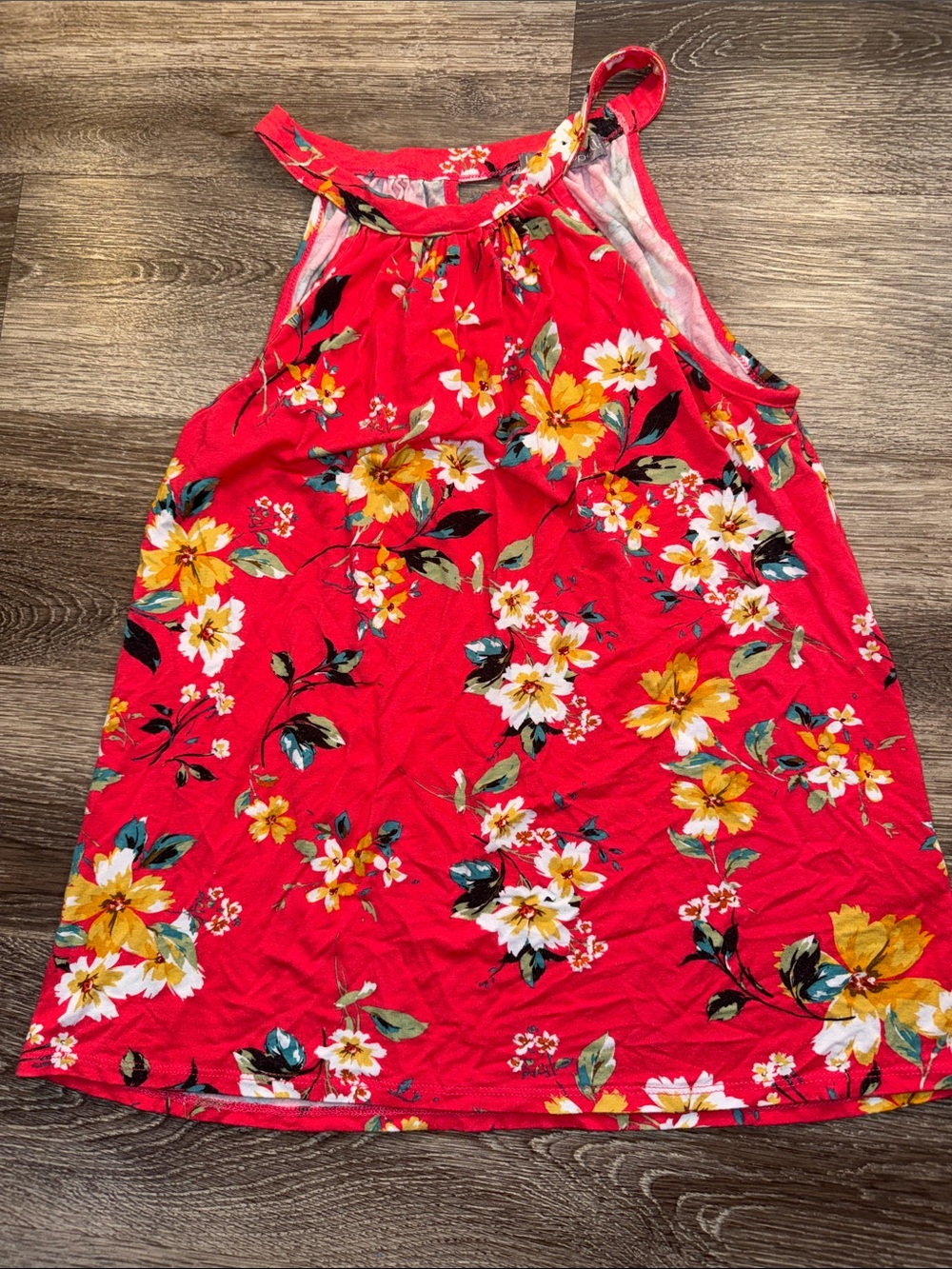Loveappella Red Floral Halter Dress
